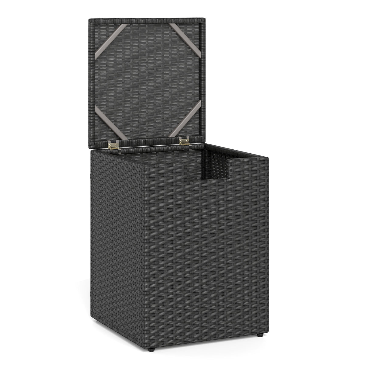 Rattan Propane Tank Cover Patio Hideaway Tank Side Table-Black