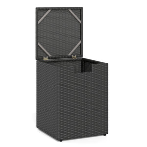 Rattan Propane Tank Cover Patio Hideaway Tank Side Table-Black