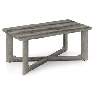 51 Inches Outdoor Acacia Wood Bench with Slatted Seat and 800 lbs Weight Capacity-1 Piece