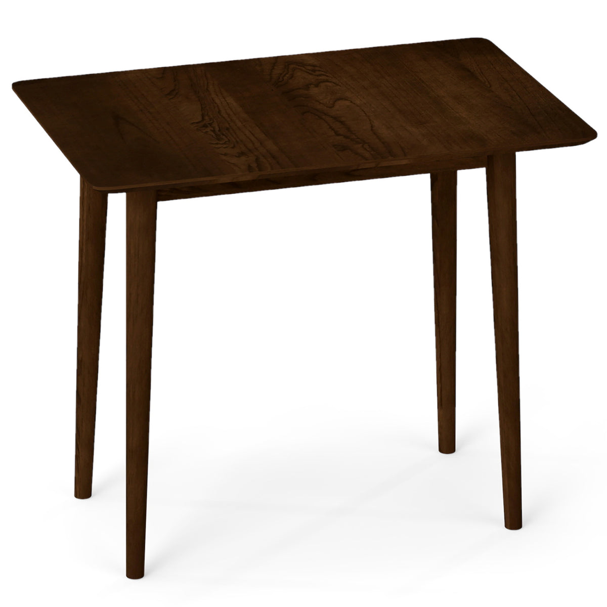 Rectangular Wooden Dining Table for 2-4 34 Inch Farmhouse Solid Wood Kitchen Table-Walnut