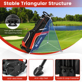 Lightweight Golf Stand Bag with 14 Way Top Dividers and 6 Pockets-Red
