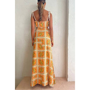 Resort Drawstring Lace-Up Casual Dress [Sizes SM-XL]