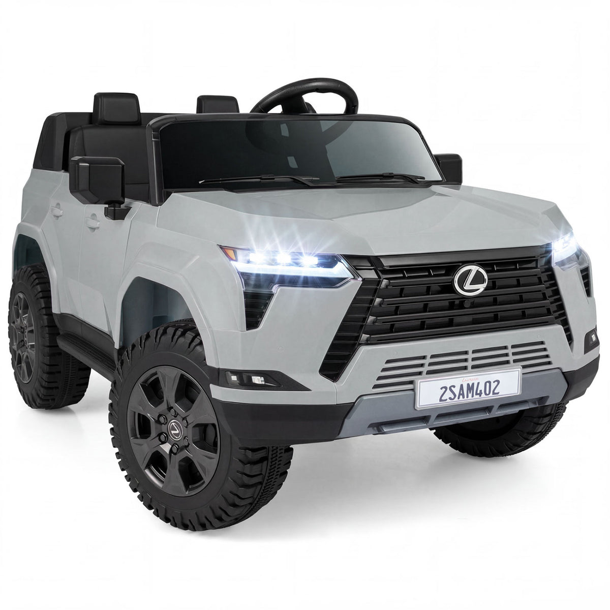 Ride on Car 24V 4WD Licensed LEXUS GX550 Electric Vehicle with Remote for Boys Girls Aged 3+-Grey