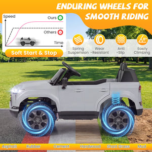 Ride on Car 24V 4WD Licensed LEXUS GX550 Electric Vehicle with Remote for Boys Girls Aged 3+-Grey