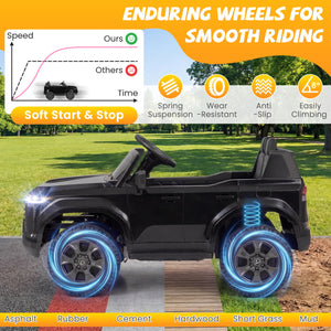 Ride on Car 24V 4WD Licensed LEXUS GX550 Electric Vehicle with Remote for Boys Girls Aged 3+-Black