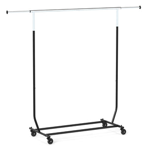 Rolling Clothes Rack Extendable Garment Stand for Hanging Clothes