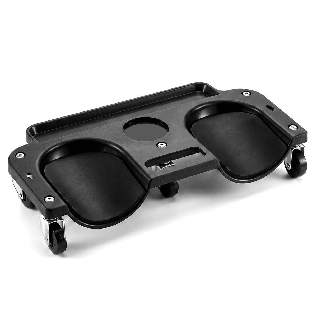 Rolling Knee Creeper with 360Â° Swivel Casters Lightweight Kneeling Pads-Black