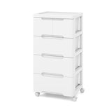 Rolling Storage Cabinet with Universal Wheels and 5/6/7 Drawers-5 Drawers