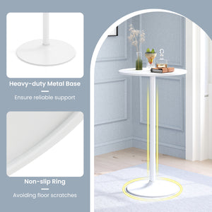 Round Bistro Table 40 Inch Bar Height Tall Coffee Cocktail Table-Set of 2