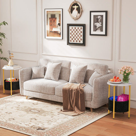 4 Foot Ice Cooler Folding Table Portable Ice Bin Table with Large Sink-White