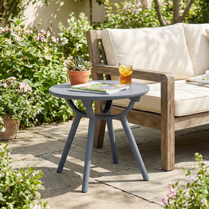 Round Patio Storage Side Table for Poolside and Balcony-1 piece