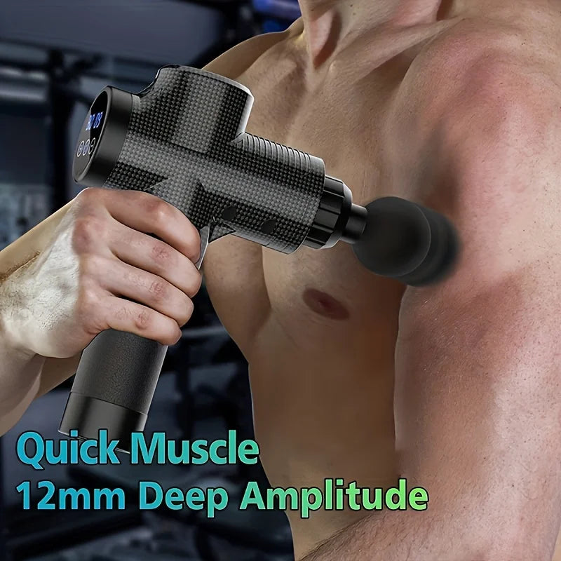 Deep Muscle Massage Gun Portable, Fascia Vibration Gun for Body Neck Back Relaxation, Fitness Slimming Tool