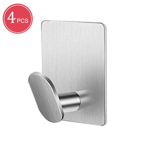 Heavy Duty Wall Adhesive Towel Hooks 304 Stainless Steel Hanger for Bathroom Kitchen