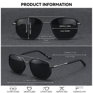 BARCUR Sunglasses Men’s Polygon Fashionable Frame – Polarized UV400 Protection for Summer Driving Outdoor and Casual Wear – Stylish Comfortable Thickened Striped Design with TAC Lenses