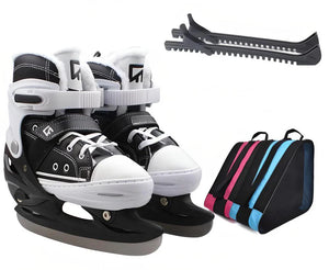 Adjustable Inline Skates with Ice Skating Shoe Design