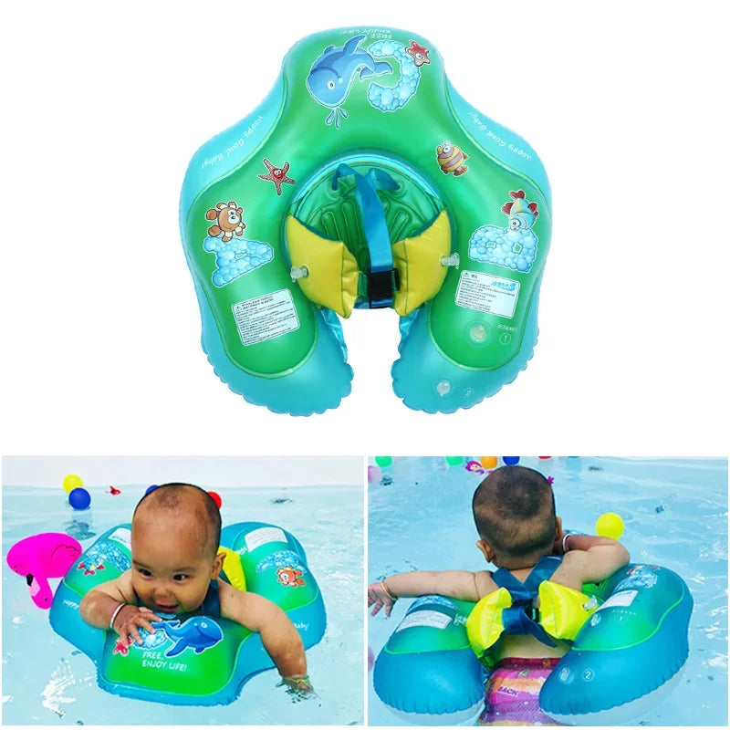 Colorful Swim Ring with Safety Features for Kids' Pool Parties