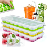 14-Grid Silicone Ice Cube Tray Mold, Non-Toxic & Durable for Bar & Drinks
