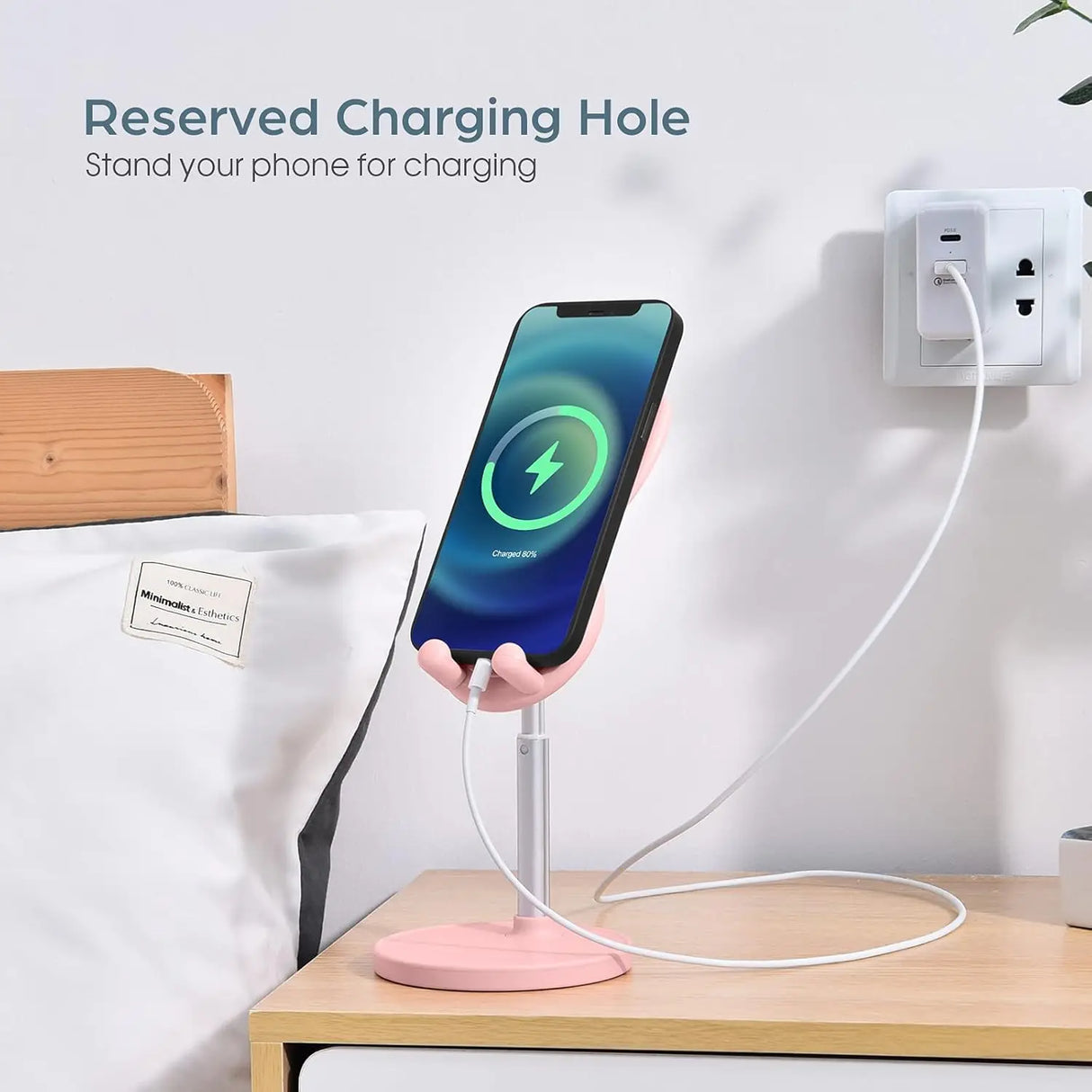 Cute Bunny Phone Stand, Adjustable Universal Desk Mount for Smartphones, Kawaii Animal Decor for Home Office, Lovely Gift for Gi