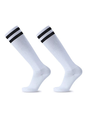 Striped Breathable Cotton Soccer Socks for Kids