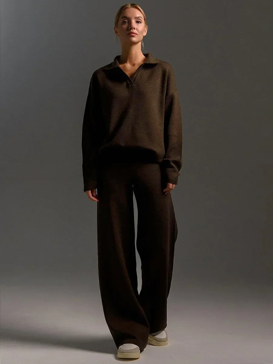 Warm and Chic  Soft Knitted Outfit