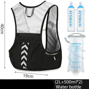 Running Hydration Backpack: 5L with 2L Water Bladder & 500ml Bottle