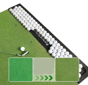 5x4ft Thick Golf Practice Mat with Ball Tray & Tees