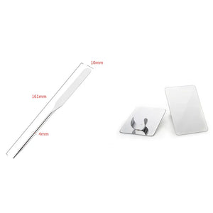 Stainless Steel Makeup Mixing Palette and Spatula Set
