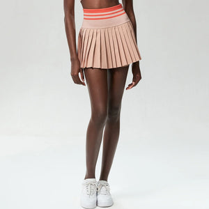 Women's Summer Sports Skort High Waisted  Pleated 2 in 1