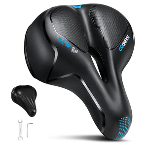 PU Leather Bike Seat with Gel Padding