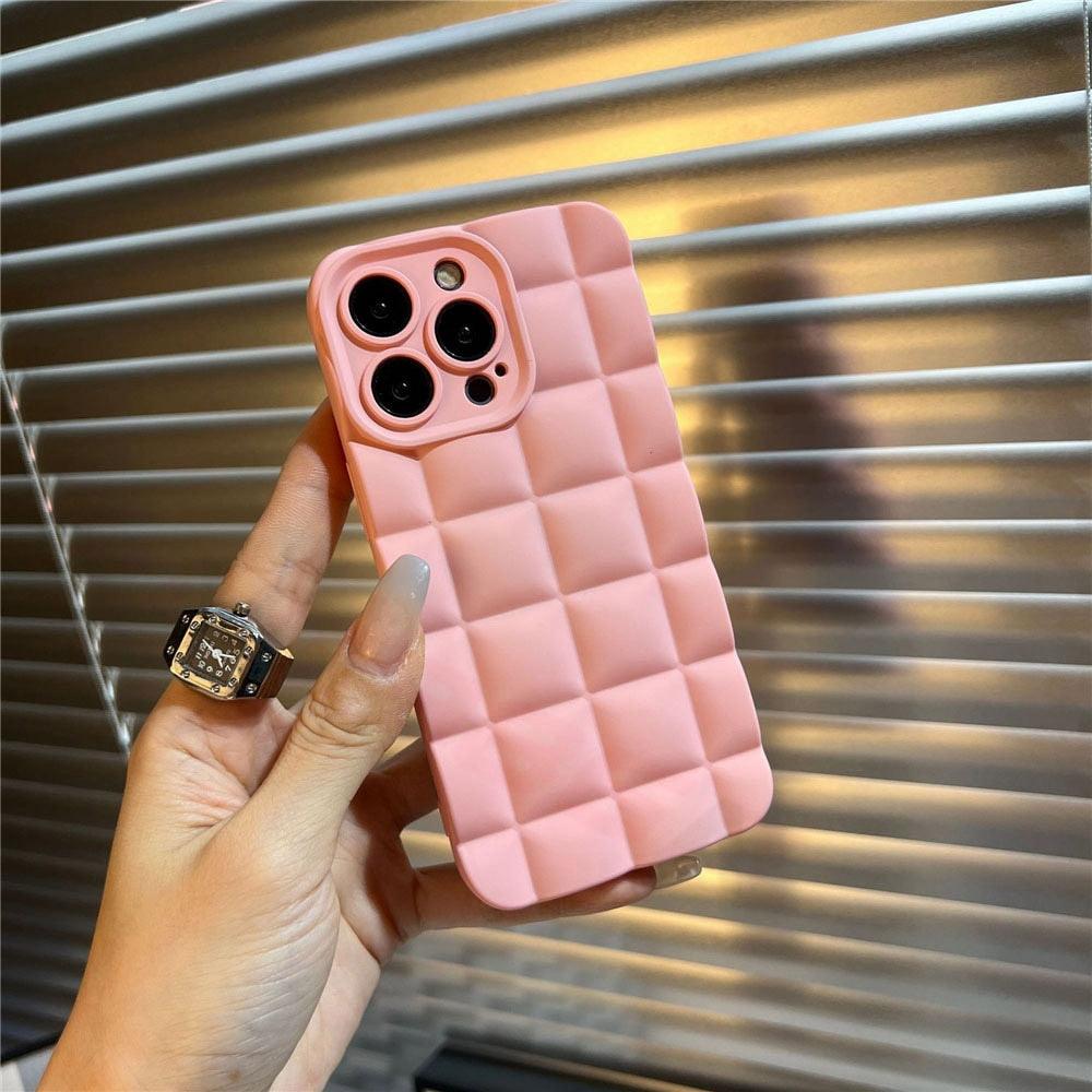 Unique Phone Case For iPhone 14 Pro 13 12 11 Pro Fashion 3D Soft Silicon Shockproof For iPhone 14 Case Bubble Case Cute Full Body Shape Soft Silicone Slim Cushioned Beautiful Elegant Case For Women