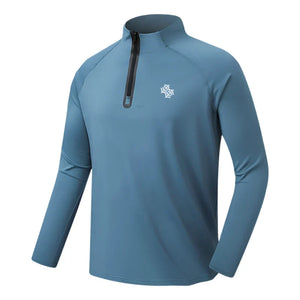 Long Sleeve Performance Polo Shirt for Men  Breathable  Comfortable