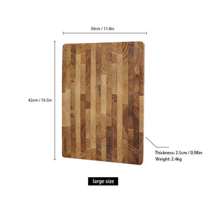 Teak Wood Cutting Board: Large, High Quality, 16.5x11.8/13.3x9.5 Inch, 1 Inch Thick, Christmas, Halloween