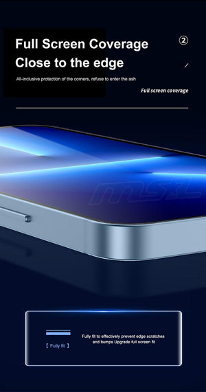 4PCS Film For iPhone 13 12 11 14 Pro Max Full Cover Screen Protector For iPhone X XR XS Max 6 7 8 14 Plus SE Not Glass Anti-Scratch Shockproof Protection Screen Cover Shield