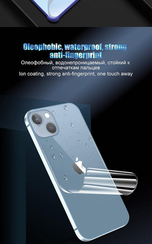 Full Cover Back Film For iPhone 14 13 11 12 Pro MAX Mini Screen Protector XR X XS Max 7 8 6S Plus SE Accessories Full Screen Protector Explosion-Proof Back Film