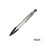 LMETJMA Silicone Kitchen Tongs 9" 12" Non-Stick BPA-Free Locking BBQ Grilling Tongs