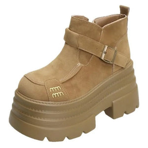 Suede Platform Ankle Boots  Women's Fashion  Punk Style