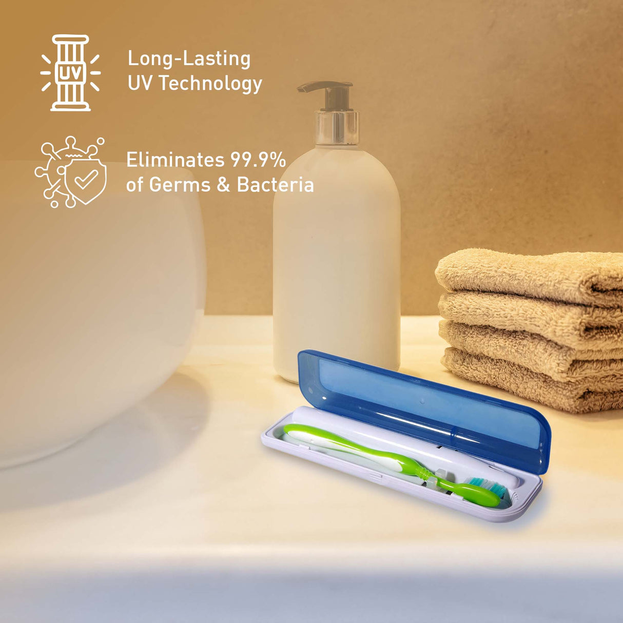 Family Dental Care Bundle: Pursonic RET200 Oscillating Electric Rechargeable Toothbrush, Eco-Friendly Cedarwood Toothbrushes (6 Pack), Portable UV Toothbrush Sanitizer