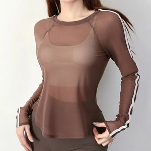 Women's Long Sleeve Sports Shirt  Breathable & Stylish