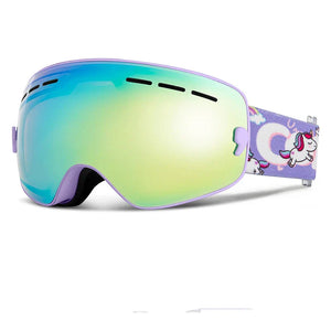 Snowboard Goggles for Kids  Ages 4-15  Cartoon Straps