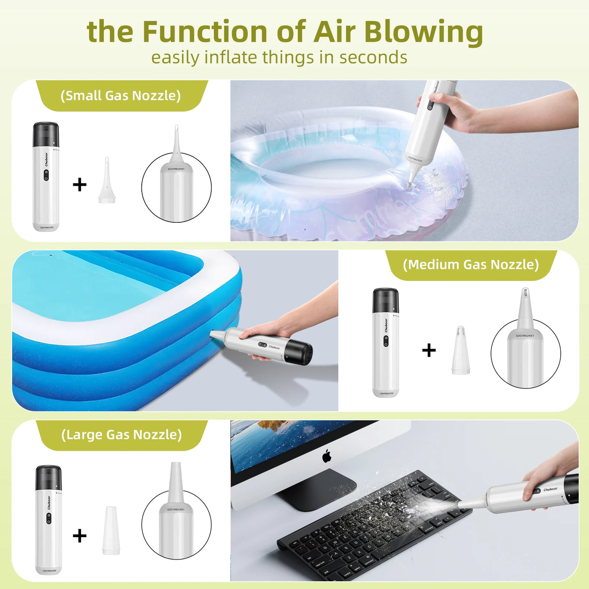 Chuboor Car Vacuum Cleaner 13000Pa Powerful Wireless Cleaner Strong Suction Handheld Car Cleaning Portable Home Appliance