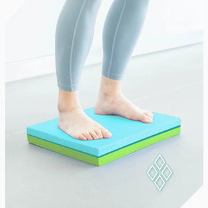 Contrast Color Yoga & Pilates Mat Soft TPE Non Slip 40x33x6cm