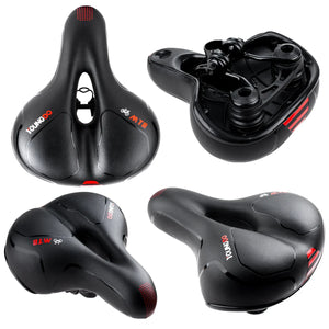 PU Leather Bike Seat with Gel Padding