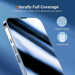 2PCS 3D Tempered Glass on For iphone 11 12 13 14 Pro Max 14 Plus Screen Protector Protective Glass For iphone X XS MAX 7 8 Plus Glass Horizontal Privacy Glass Screen Protector for Gaming & Streaming