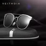 Luxury Elegent Aluminium Magnesium Sunglasses Retro Steampunk Round glasses Polarized Sun glasses for Women and Men  With UV400 Protection