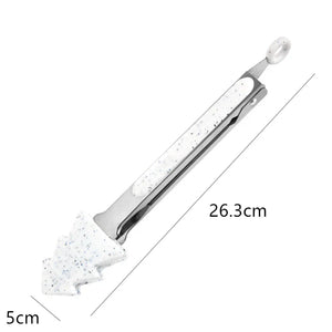 Christmas Silicone Food Tongs Kitchen Accessories