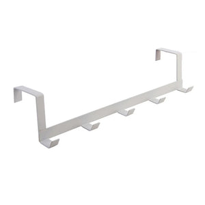 Over Door Metal Hook Rack for Clothes, Hats, Coats - Bathroom, Bedroom Storage
