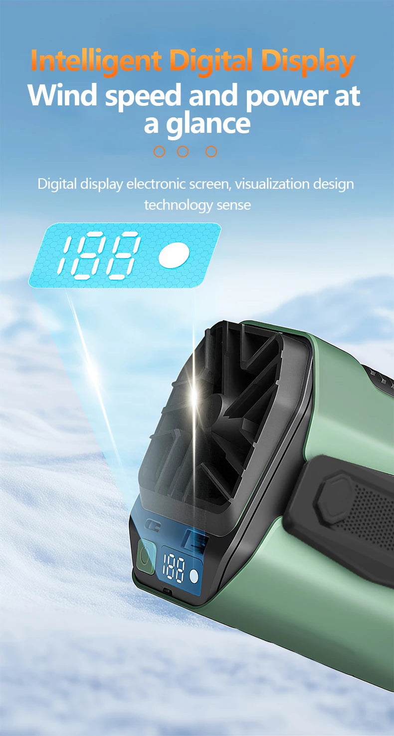 Portable Waist Fan 10000mAh with Power Bank LED Lighting Hanging Neck Fan 5 Speed Strong Airflow Cooling Fan for Outdoor Working