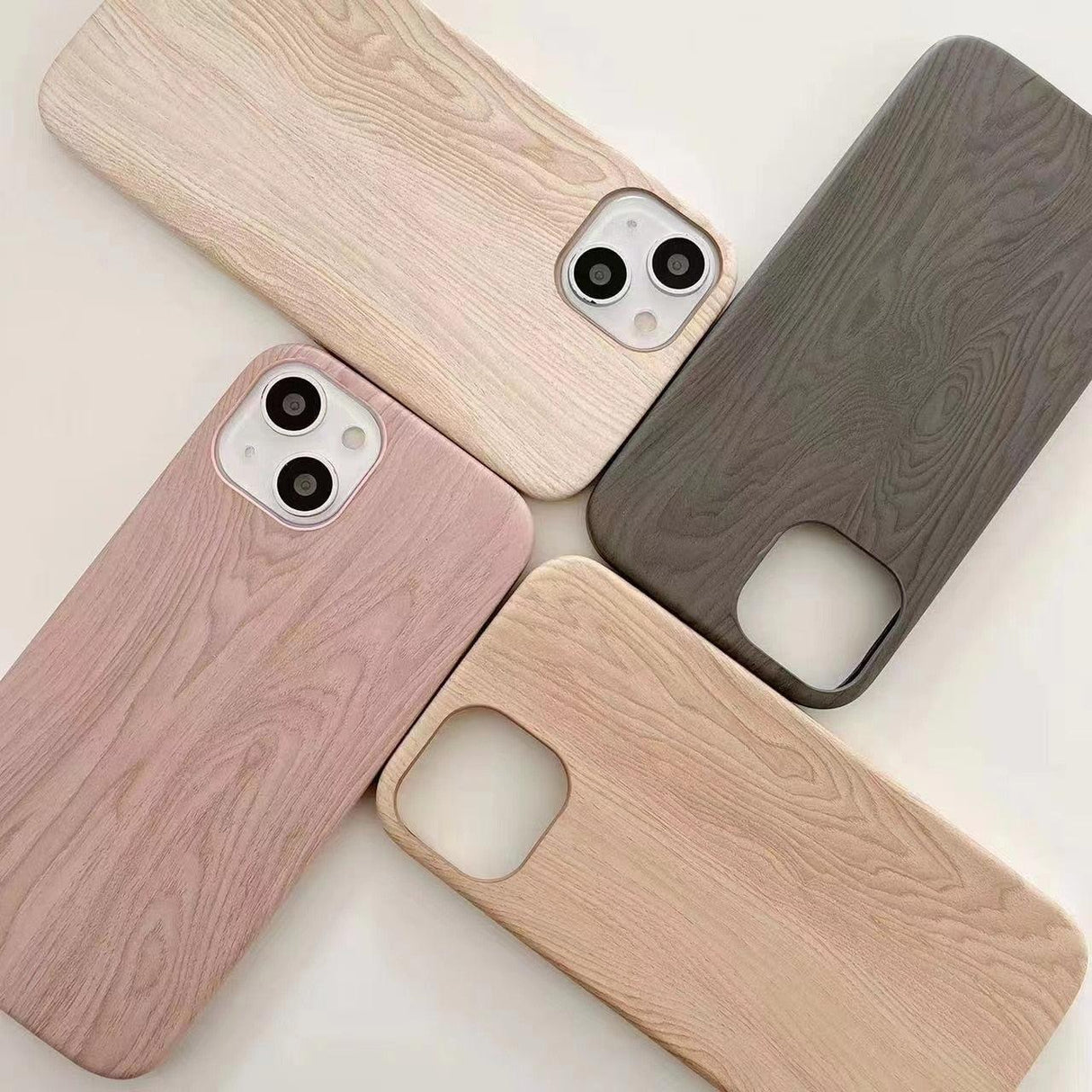 Luxury Wood Phone Case For iPhone 13 12 11 Pro X XS Max XR 8 7 Plus SE Retro Soft Wood Case Slim Hard Cover with Real Wooden Finish Protective Cover
