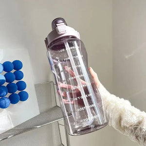 2L Water Bottle With Straw Large Capacity Sports Water Bottle