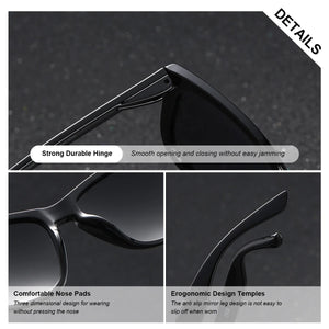 BARCUR Fashion Energetic Polarized Sunglasses for Women – Transparent Lightweight PC Frame Oval UV400 Protection Ladies Holiday Sun Glasses with Stylish Mirror Lens and Elegant White Gift Box – Perfect for Travel Beach & Summer Outings